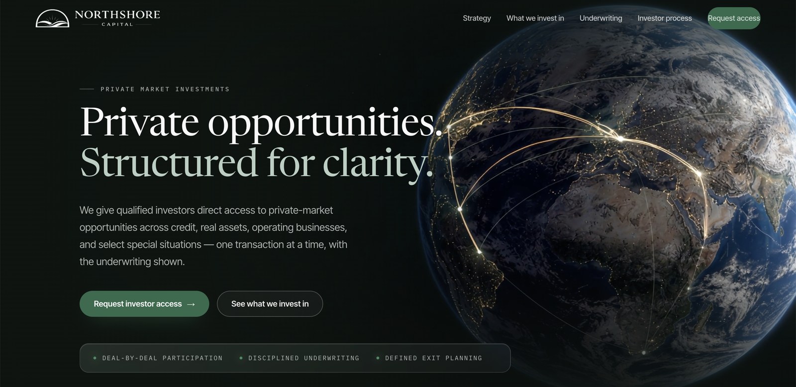 Northshore Capital homepage hero